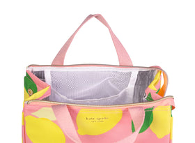 kate spade new york portable soft cooler lunch bag top zip closure keeps items secure.
