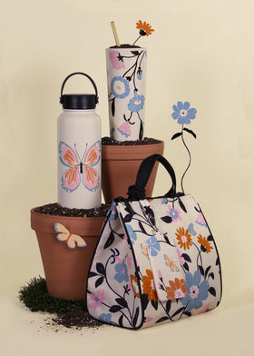 floral garden pattern adds style to lunches and outings