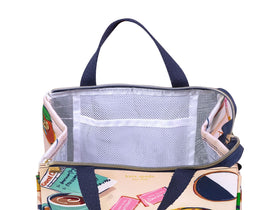 kate spade new york portable soft cooler lunch bag zippered closure secures contents on the go