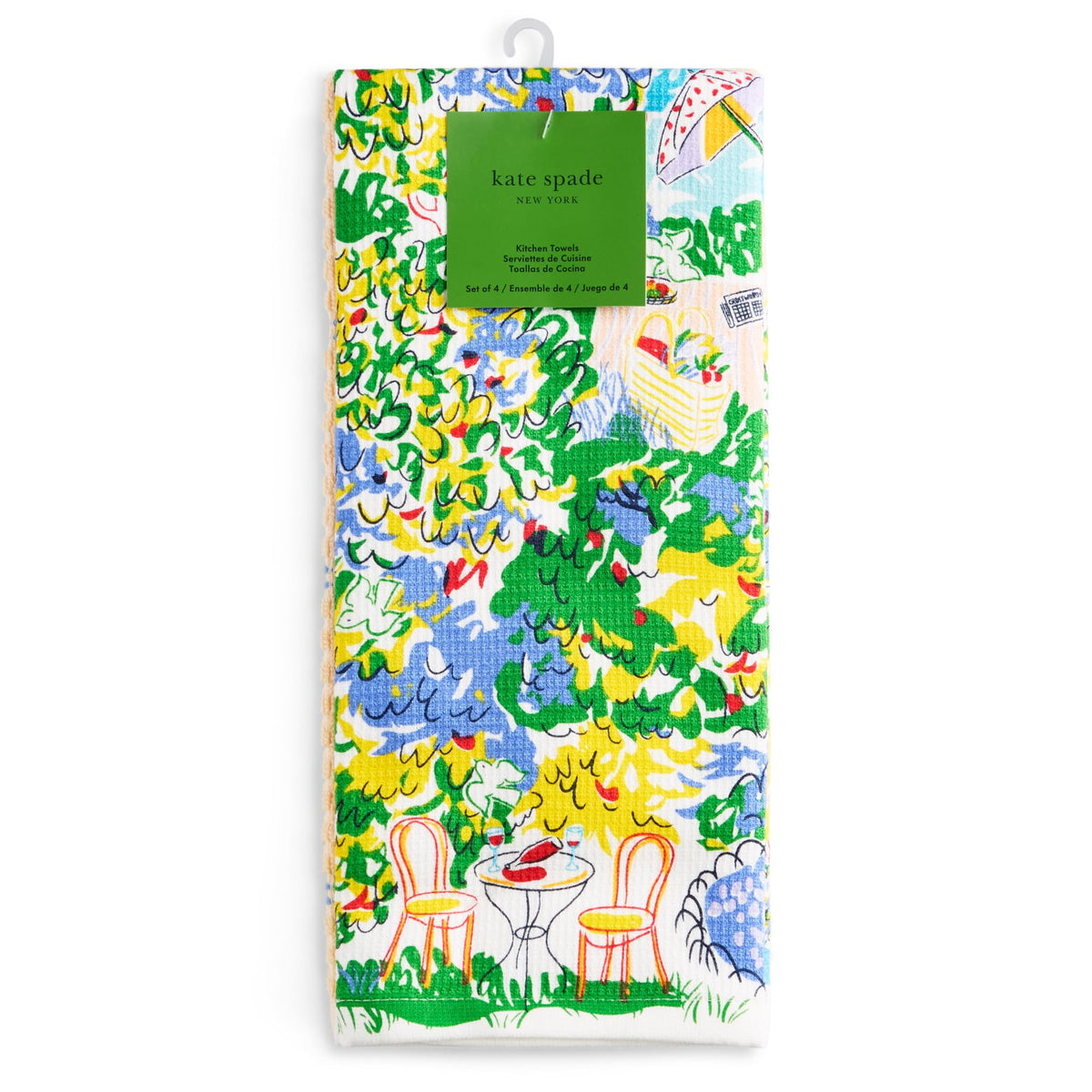 Kate Spade New York Spring Garden highly absorbent towels for soaking up liquids