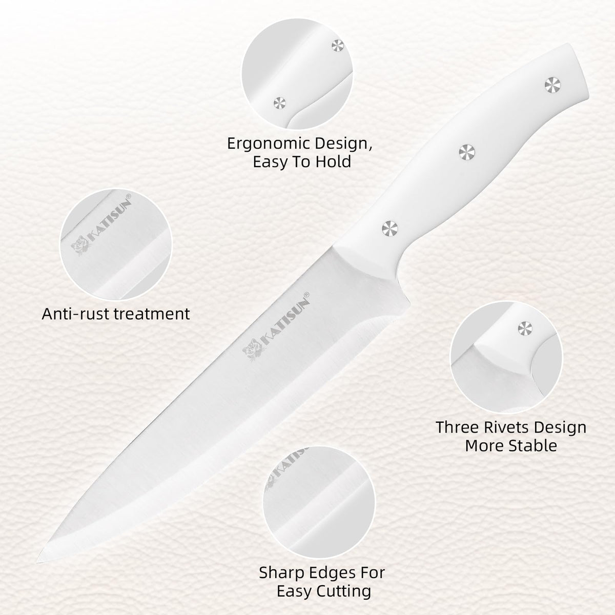 KATISUN built-in sharpening stone integrated for easy blade maintenance