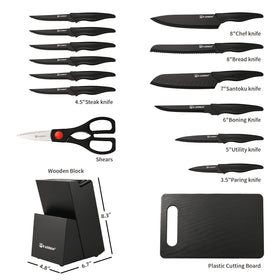 KATISUN knife block with integrated cutting board for compact kitchen organization