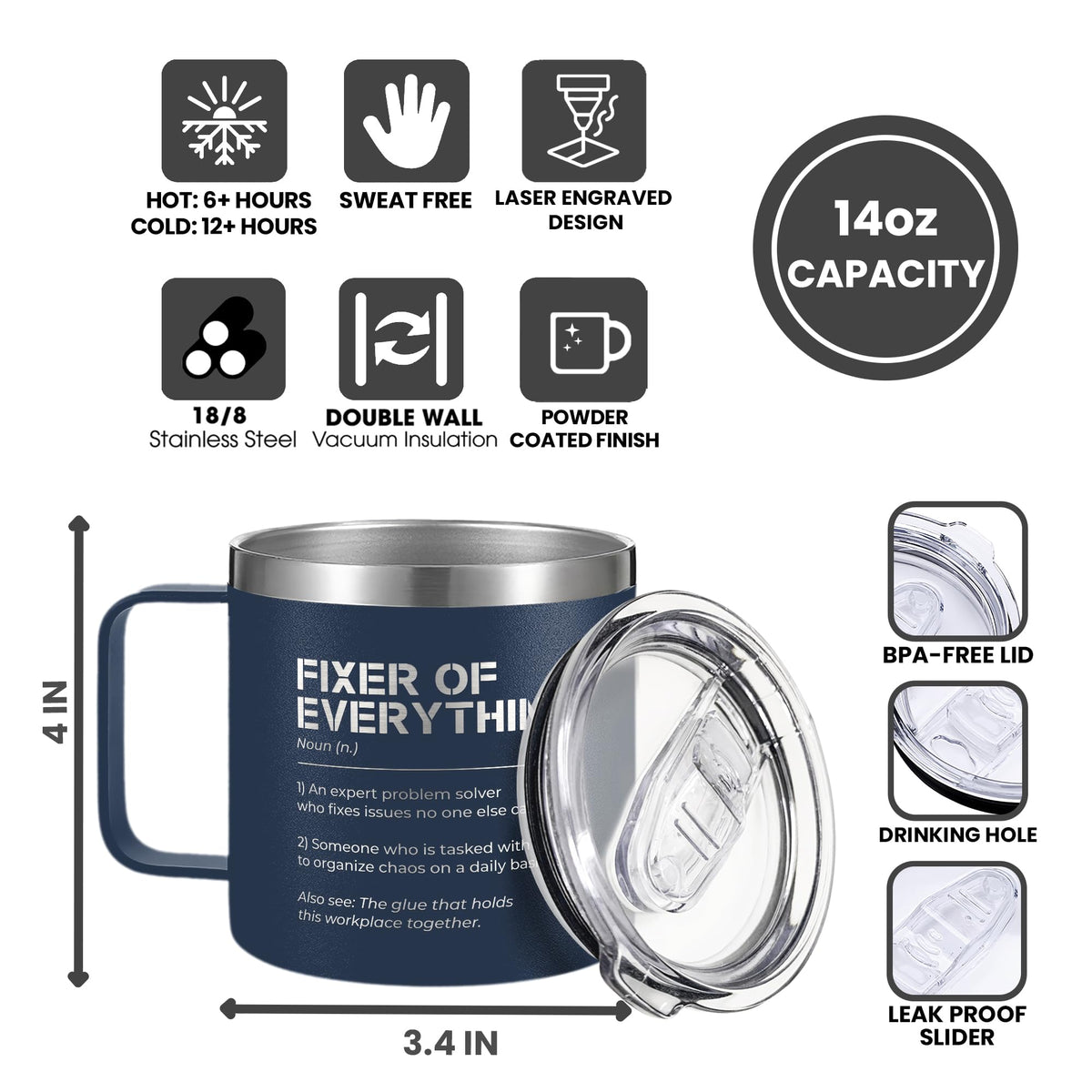 KATLADIZ boss gift mug highlights appreciation for bosses and coworkers.