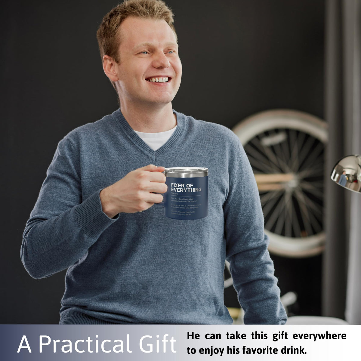 KATLADIZ double-wall vacuum insulation keeps drinks at the right temperature.