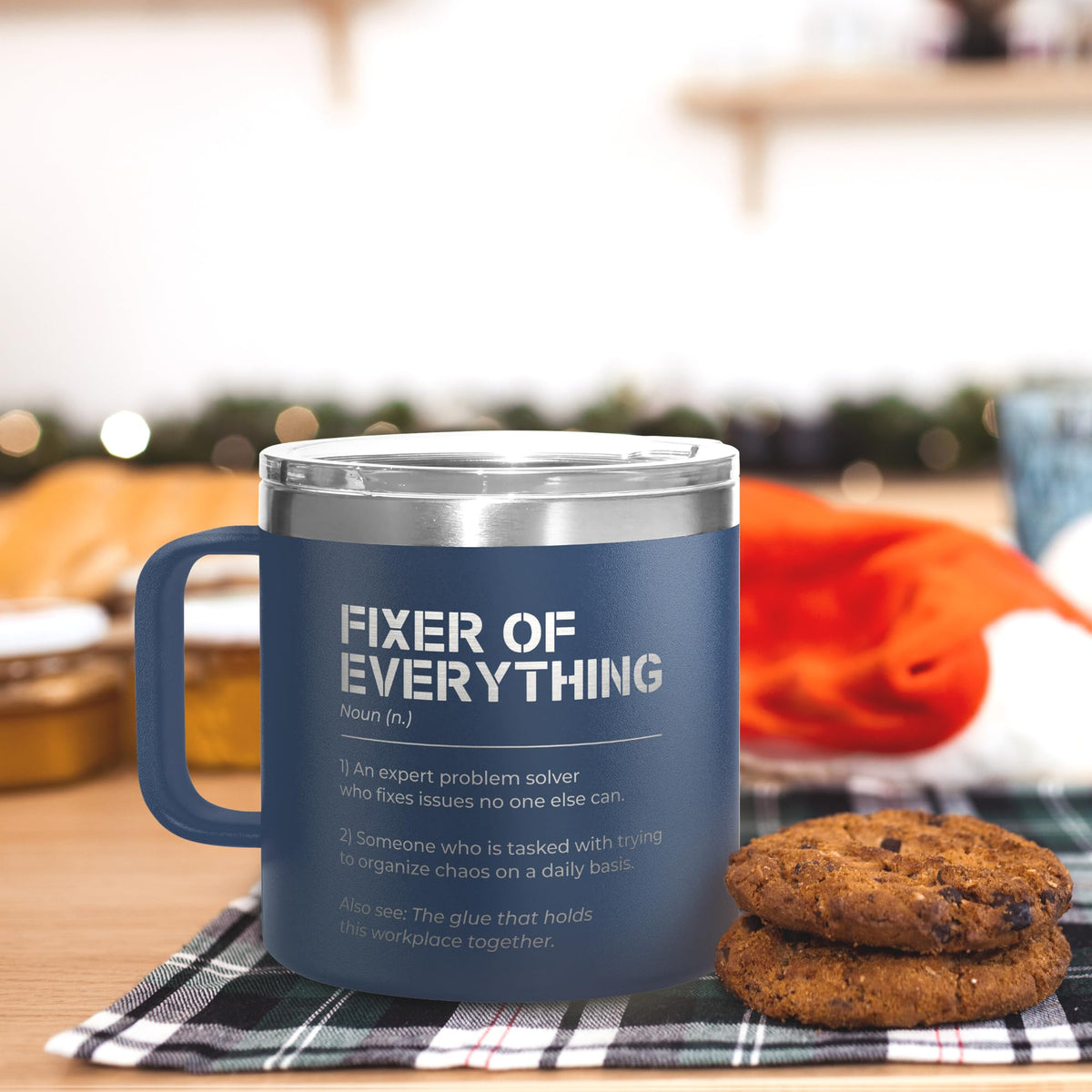 KATLADIZ sweat-free handle mug remains comfortable to hold during commutes.
