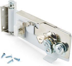 Katouigb Swing-A-Way white steel opener with wall-mount bracket.