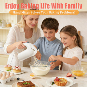 Katroiy 5-speed dial provides precise control for batters and creams.