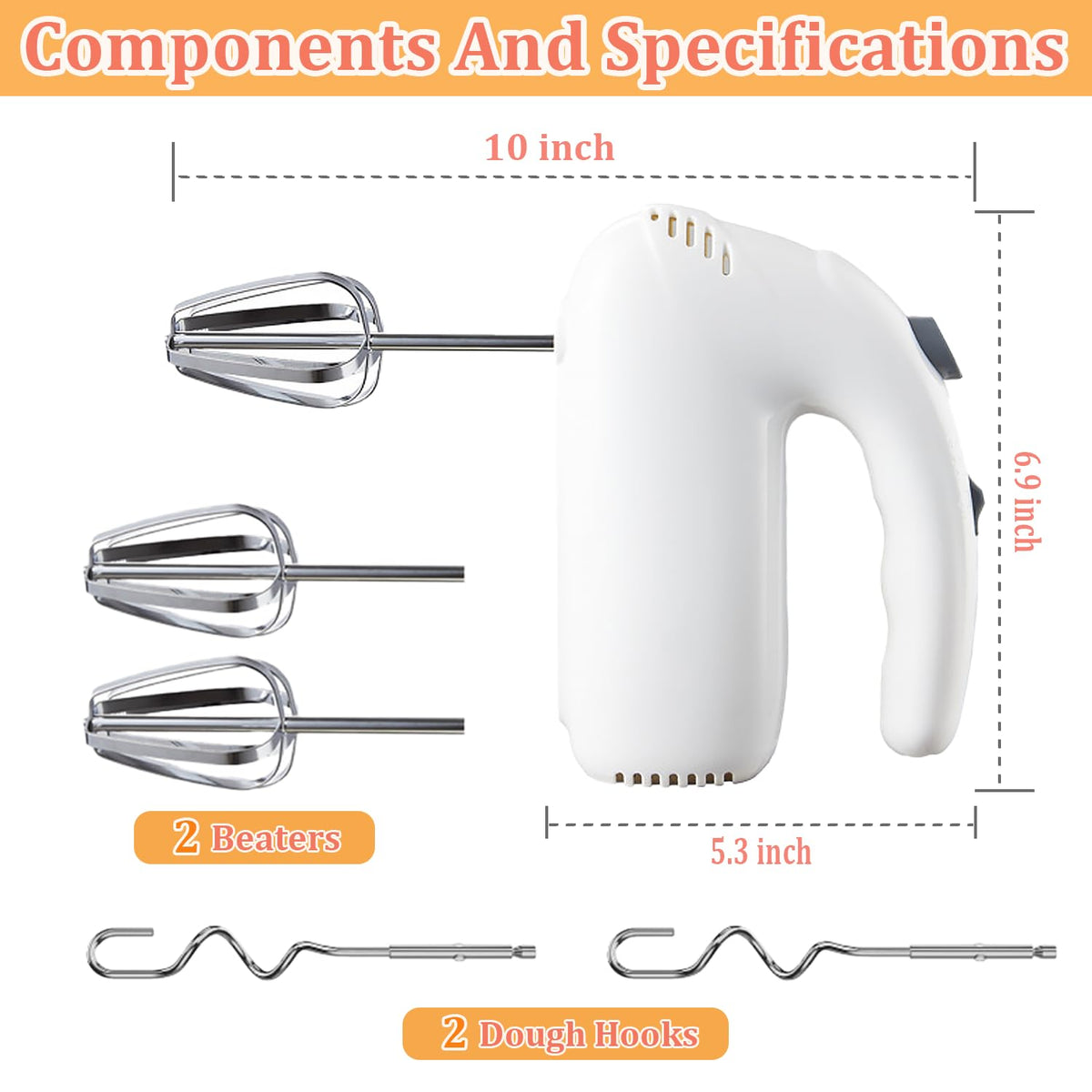 Katroiy ergonomic grip reduces fatigue during long mixing tasks.