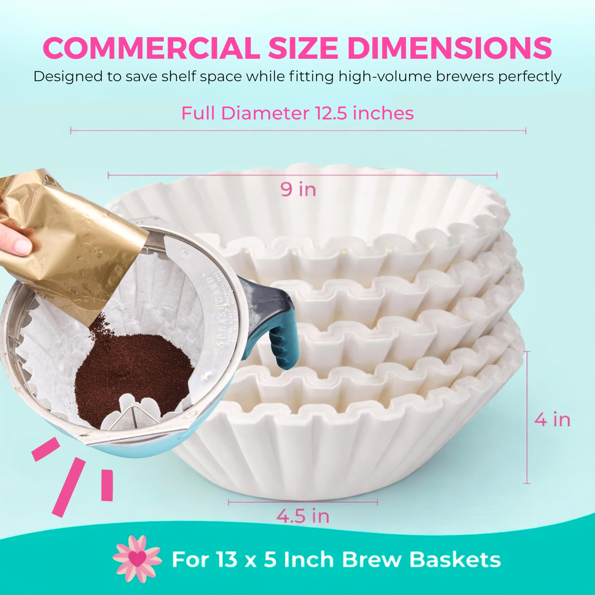 Unbleached, eco-friendly paper preserves flavor with minimal sediment.