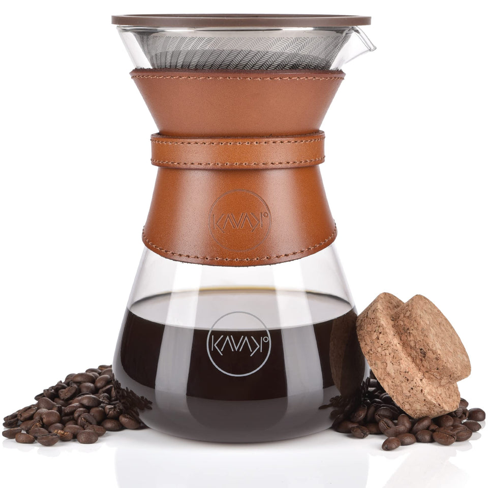 Kavako pour-over coffee maker full set for home brewing.