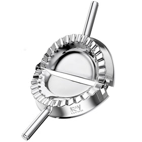 Kaycrown 6inch empanada press front view, durable stainless steel for reliable homemade pastries.