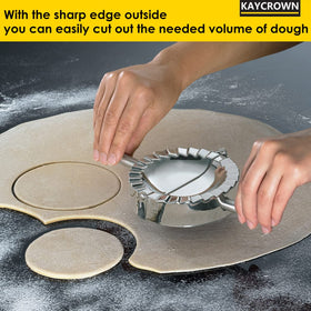KAYCROWN empanada press sharp edge for clean dough cuts.