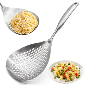 KAYCROWN skimmer slotted spoon for easy draining during frying