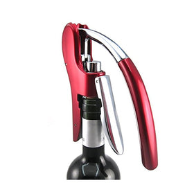 Kaycrown vertical lever wine opener enables quick, clean cork removal.