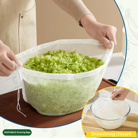 KBBYT nut milk bag with fine mesh for smooth, pulp-free beverages.