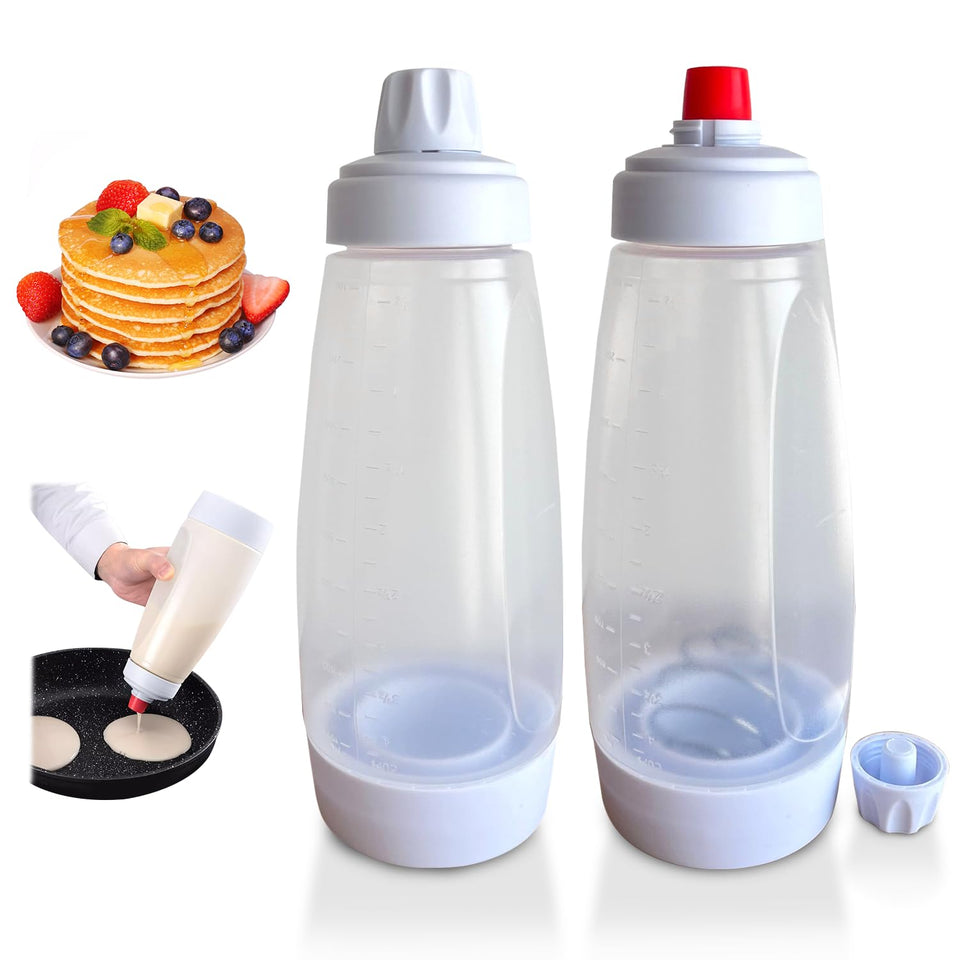 KBBYT pancake dispenser with 1000ml bottle for precise portions.