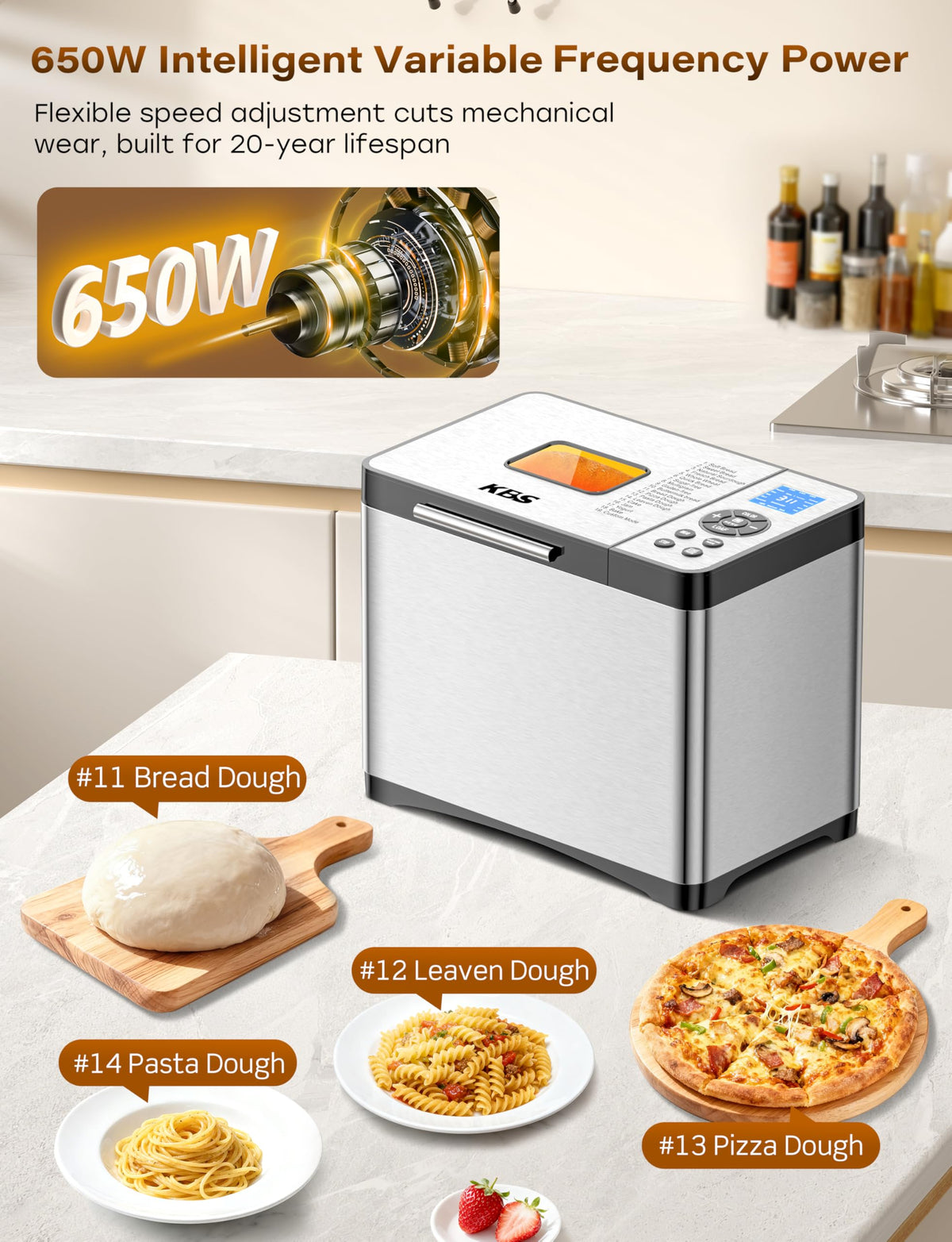 KBS control panel image showcases high-definition display for simple baking management.