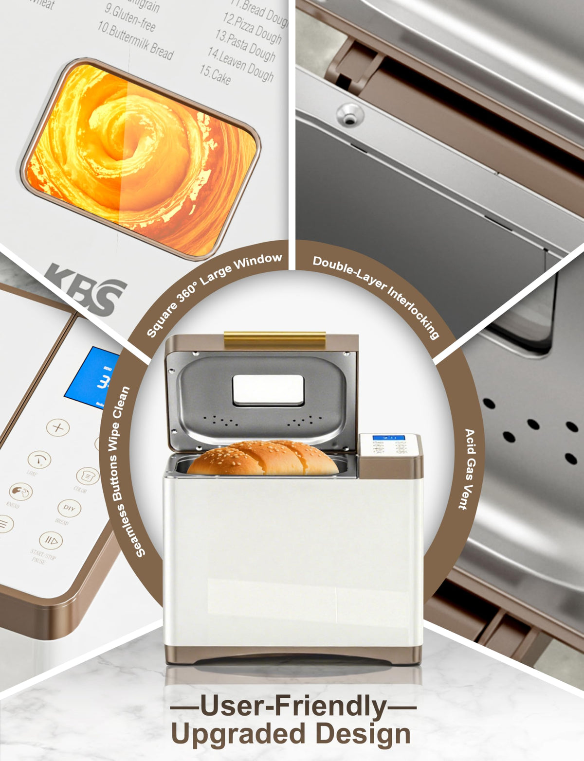 KBS bread maker accessories kit including pan paddle and tools