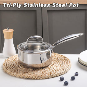 KC-Emier all cooktops compatible saucepan ready for gas, ceramic, or electric