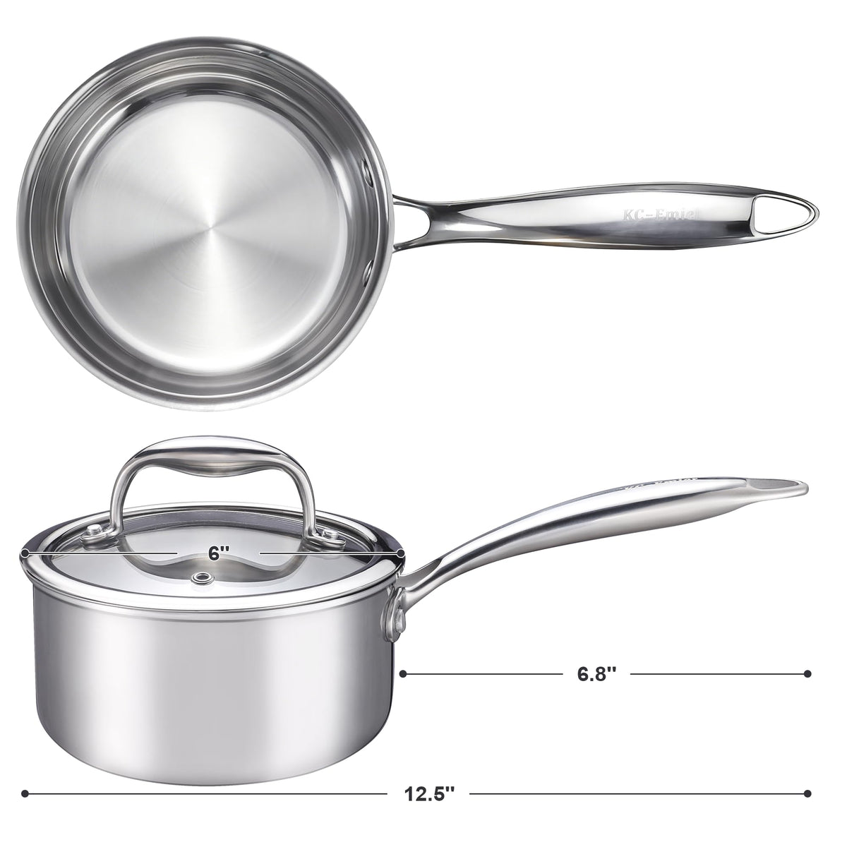 KC-Emier saucepan with stay-cool handle for safe, comfortable use