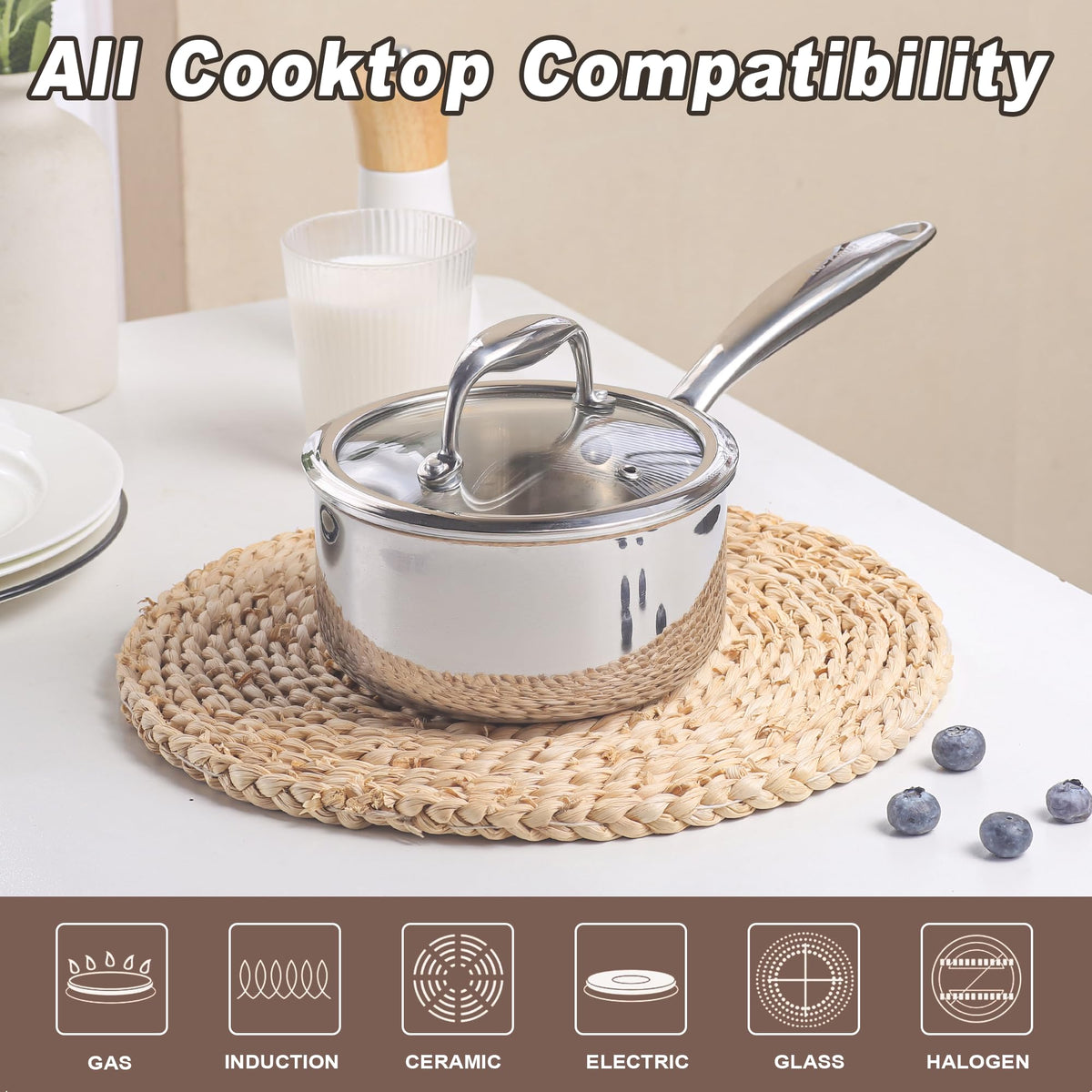 KC-Emier tri-ply construction highlights durability and even heating