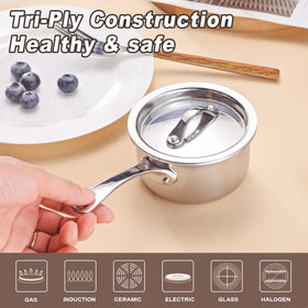 KC-Emier Stay-Cool Handle ensures safe, comfortable lifting during cooking