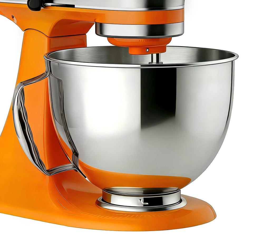 KCKHFA stainless steel bowl fits KitchenAid Artisan and Classic mixers securely.