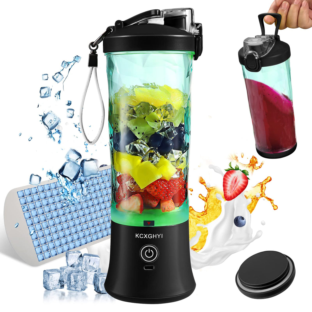 KCXGHYI portable blender 20oz bottle for on-the-go smoothies and fresh drinks.
