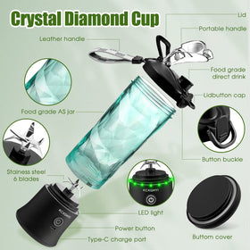 KCXGHYI 6 blade system for quick blending of fruits and shakes.
