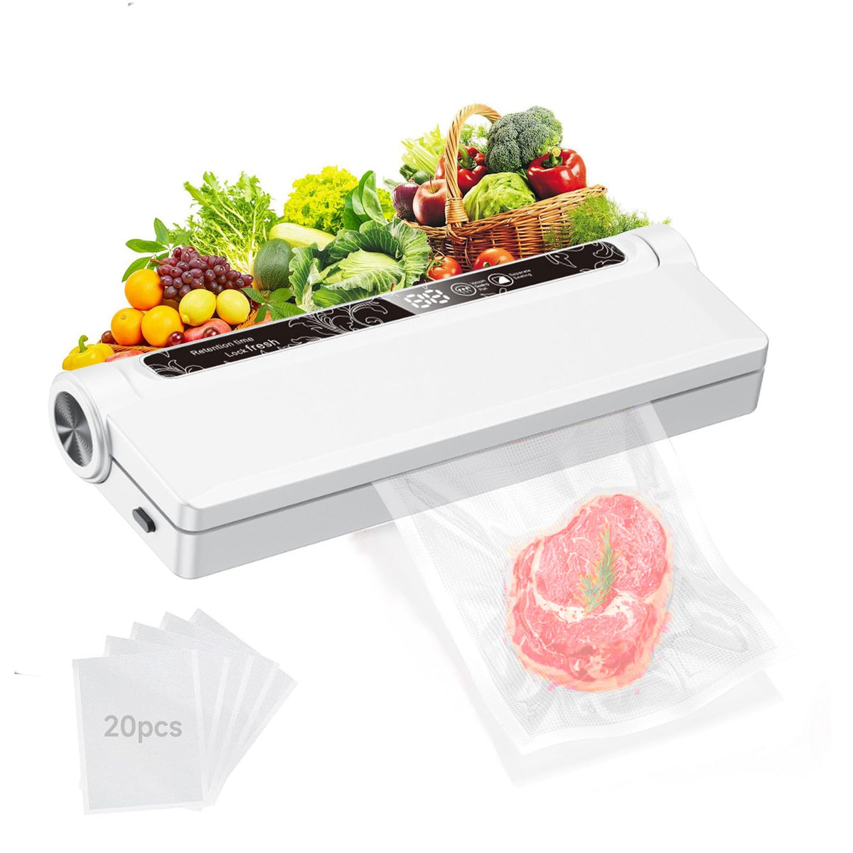Ke Moxiey vacuum sealer demonstrates strong suction for rapid sealing and freshness