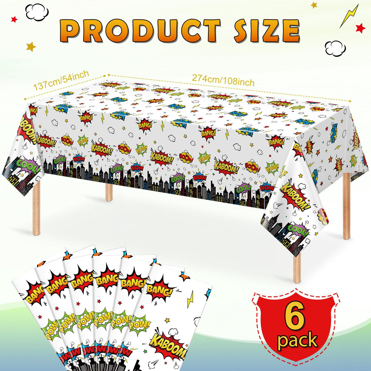 KEASKELL hero tablecloth featuring Happy Birthday sign for festive parties