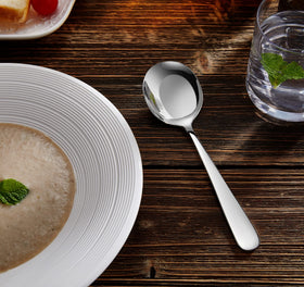 KEAWELL Louise spoon showcasing sturdy, balanced design for soups and stews.