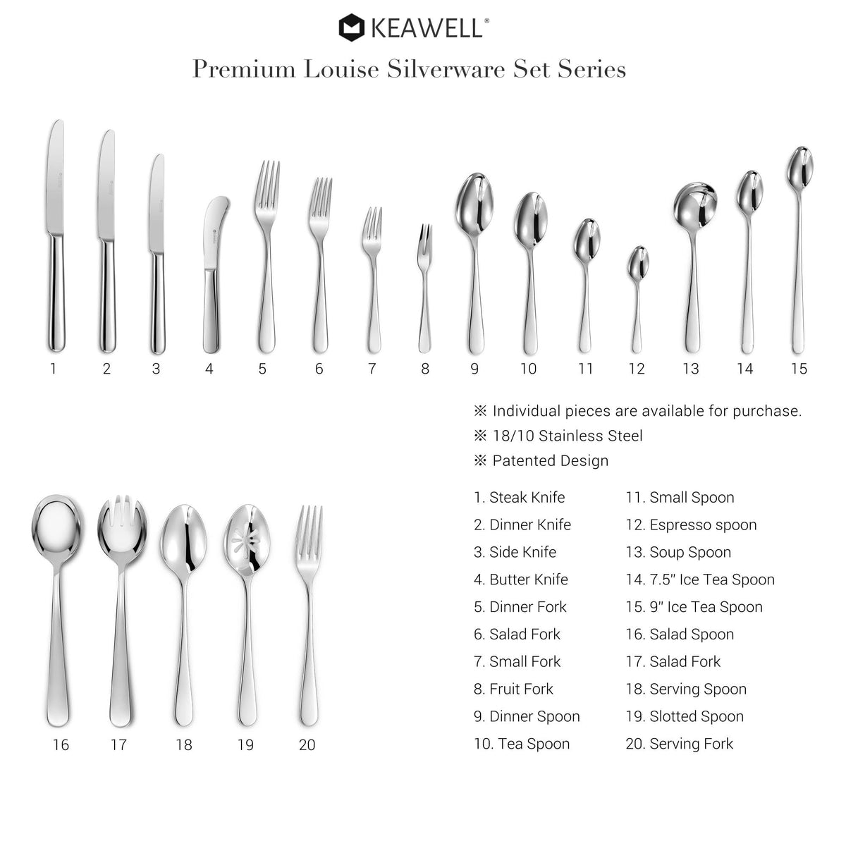 KEAWELL Louise spoons in an exquisite gift box for gifting occasions.