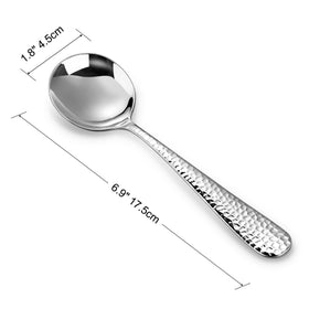 KEAWELL Louise hammered spoons seven-inch size ideal for soups and desserts
