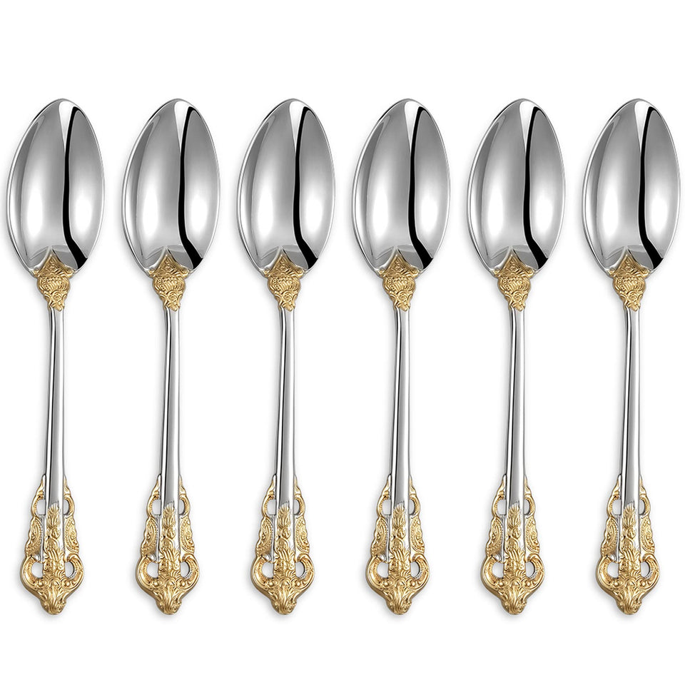 KEAWELL luxurious espresso spoons with gold accent for elegant coffee rituals.