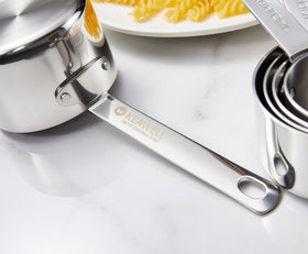 KEAWELL 1-2 cup size measuring cup with labeled volume marks.