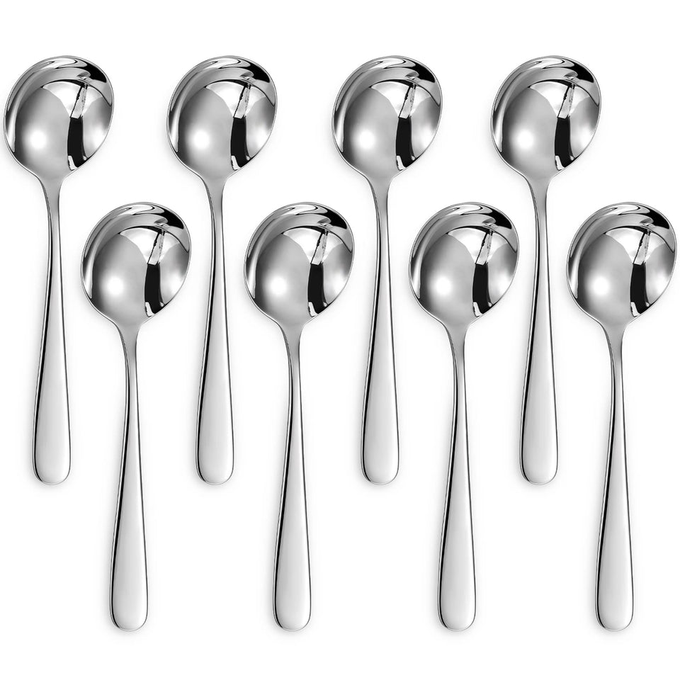 KEAWELL Premium 7-inch Louise soup spoon with balanced weight for comfortable dining.