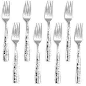 KEAWELL premium 8-piece dinner fork set in a sleek mirror finish for elevated dining.