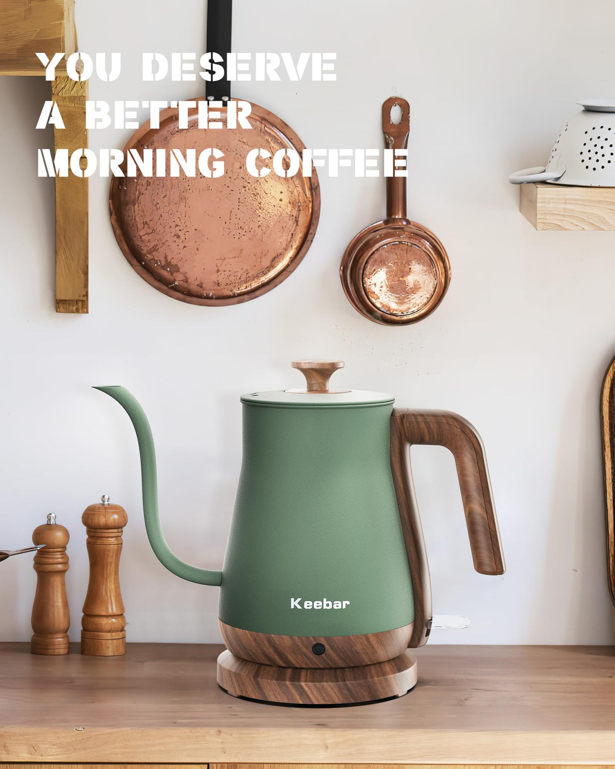 Keebar gooseneck kettle 0-8mm pour spout for precise pouring
