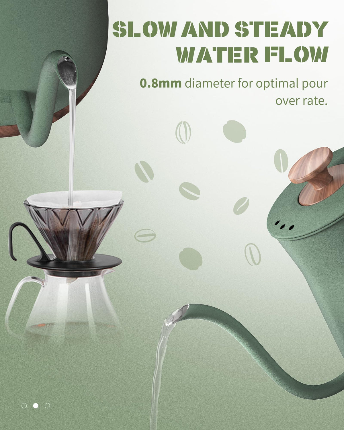 Keebar gooseneck kettle 1000W rapid heating for fast hot water