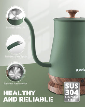 Keebar gooseneck kettle pour over design for controlled water flow