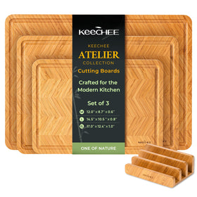 Keechee Atelier XL cutting board for roasting prep with stability and space
