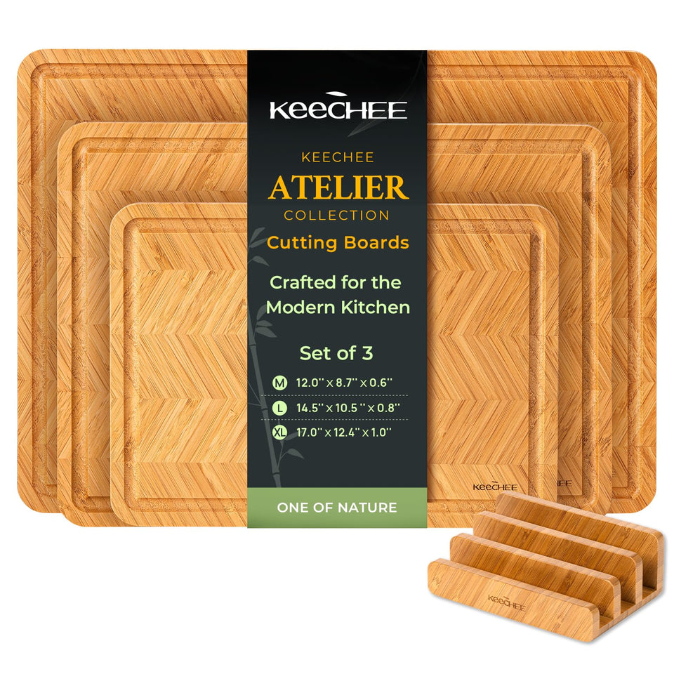Keechee Atelier XL cutting board for roasting prep with stability and space