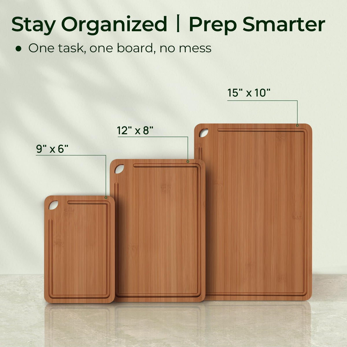 Keechee board with built-in handles for easy transport from prep to table.