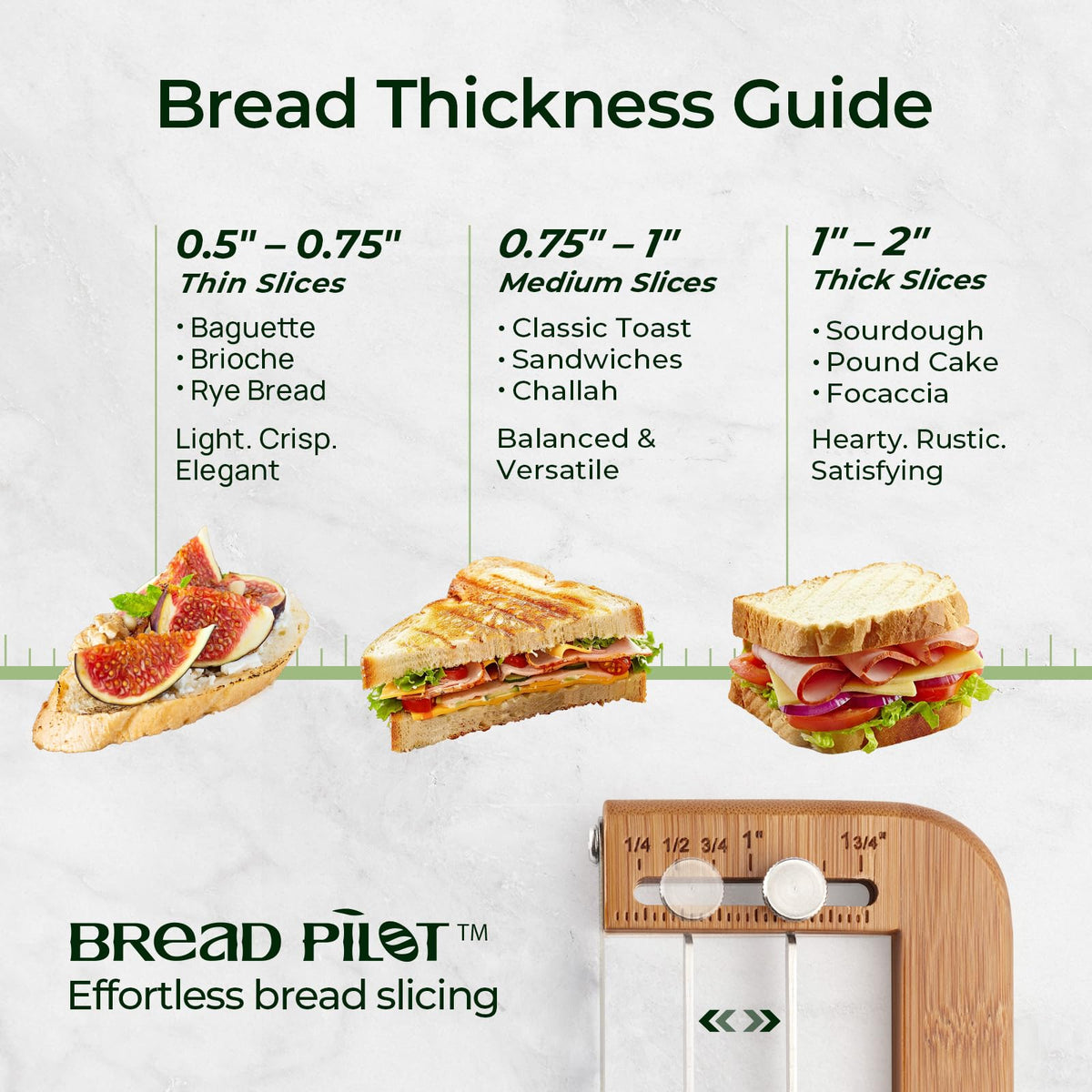 Keechee Bread Pilot ergonomic bamboo handle for comfortable ambidextrous use