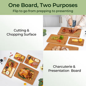 Keechee 12x8in cutting board fits everyday chopping and serving.