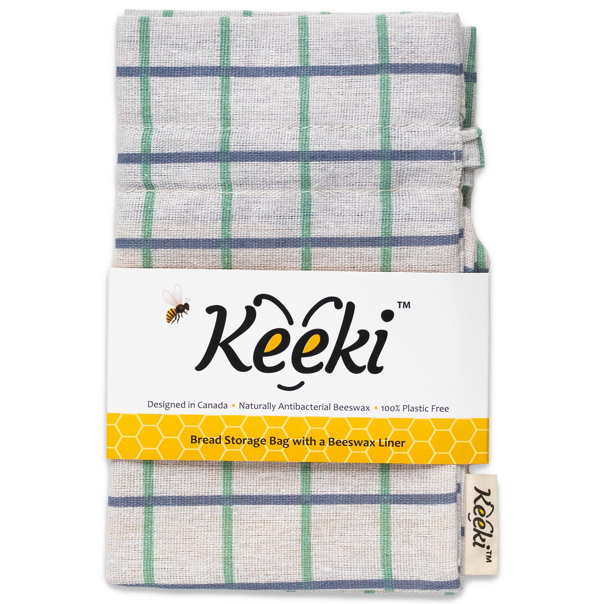 Keeki Bag loaf inside opening shows easy access for storing fresh homemade bread.