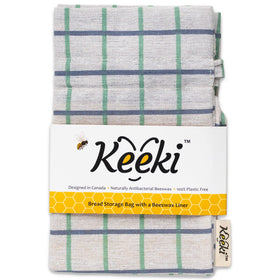 Keeki Bag loaf inside opening shows easy access for storing fresh homemade bread.