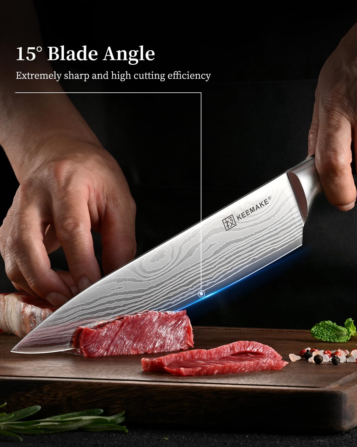 KEEMAKE 5-inch utility knife for versatile kitchen prep tasks