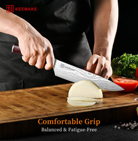 KEEMAKE 1.4116 stainless steel blade resists rust and maintains edge.